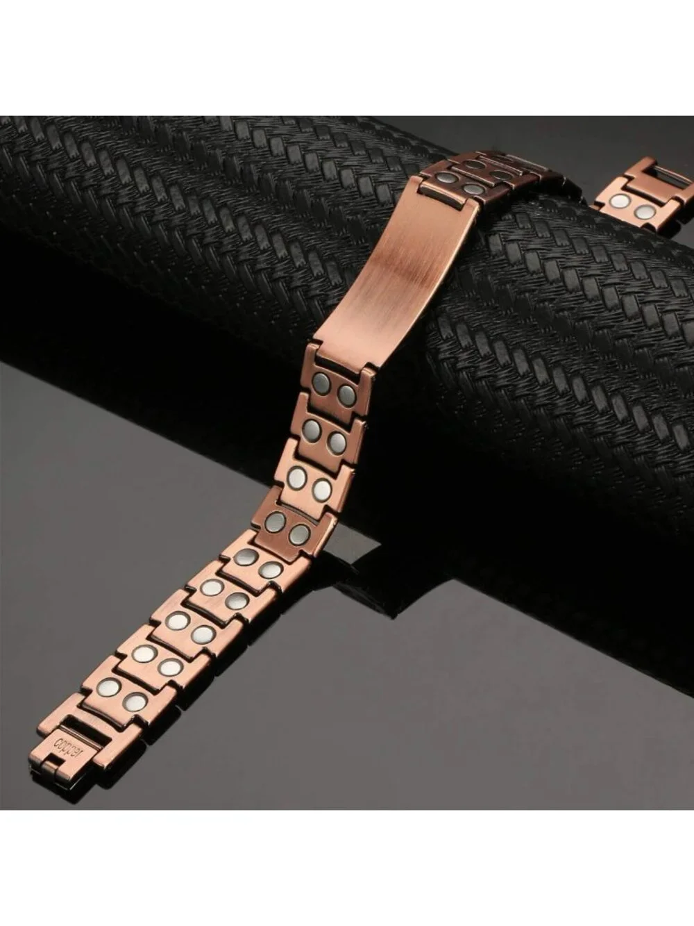 Men's Magnetic Copper Bracelet with Cross Design | Adjustable, 99.9% Pure